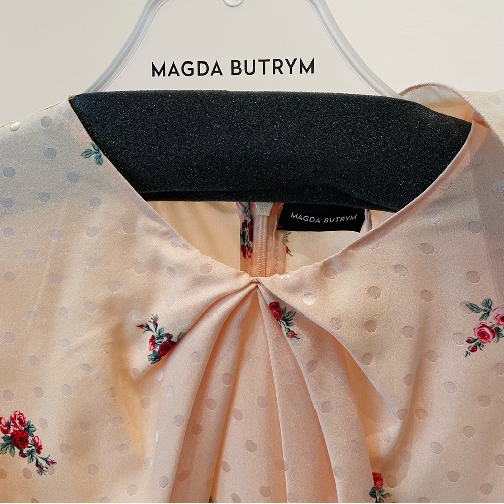 Magda Butrym Blush Floral Long Sleeve Dress Size 6 US / 38 FR - Picture 2 of 5